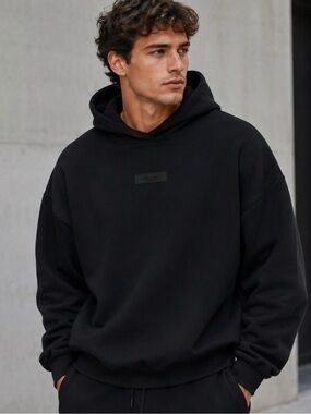 Fear of God ESSENTIALS Men’s Black Hoodie Sweatshirt Size Large
